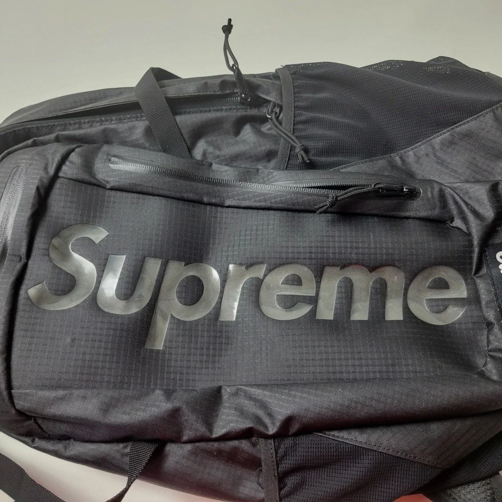 Supreme Backpack Black Cordura Eco Fabric Ripstop TPU Logo SS21